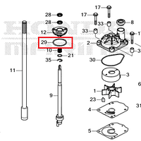 O-ring supporto asta cambio Honda 91308-MJ0-003