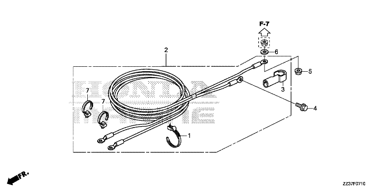 Esploso cavo avviatore Honda BF40